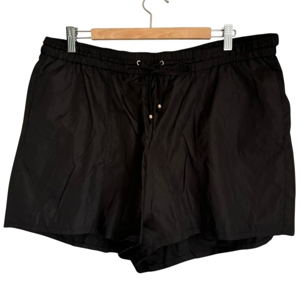 Lane Bryant Women’s 14/16 Shorts Black Athletic Elastic Waist Drawstring